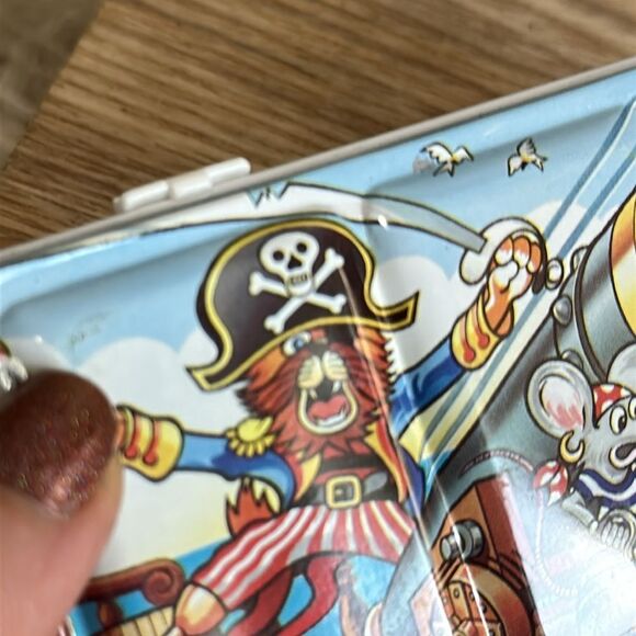 Vtg Page Of  London Mini Watercolor Box Paint Tins 2 Teddy Bear & 1 Pirate Scene - Picture 15 of 17